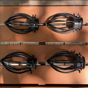 4 Black Curtain Rod Finials